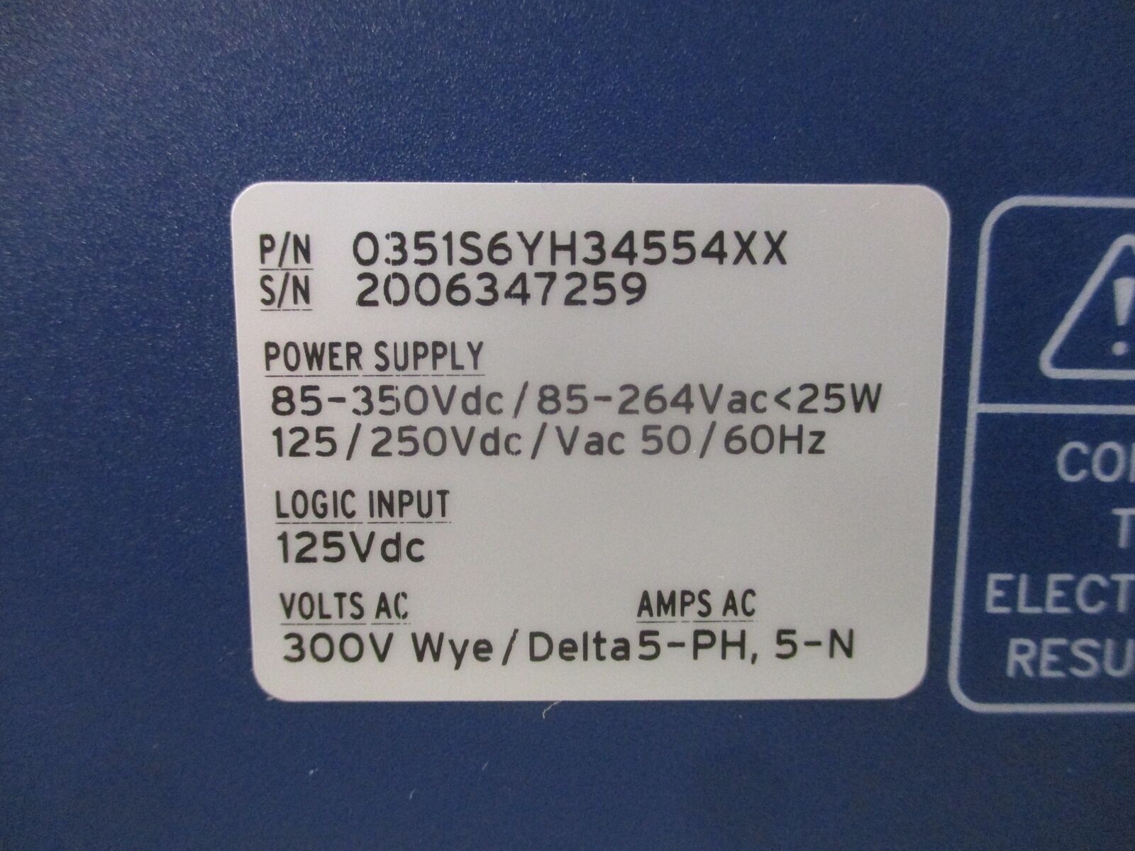 SEL SEL-351S Relay Meter Control Fault Locator 0351S6YH34554XX New Surplus