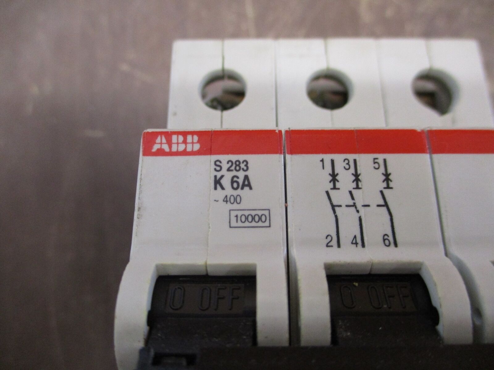 ABB Circuit Breaker S 283 K 6A 400V 6A 3P Used