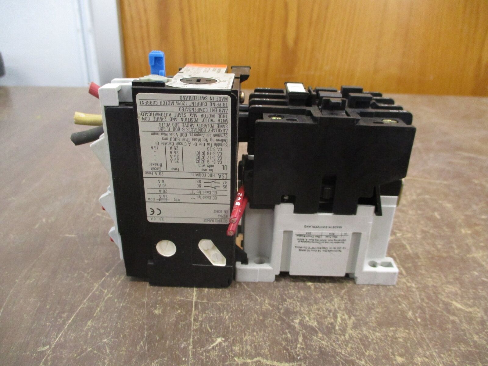 Sprecher + Schuh Starter CA3-9-10/CT 3-12 24V Coil Trip: 3.8-6A Used