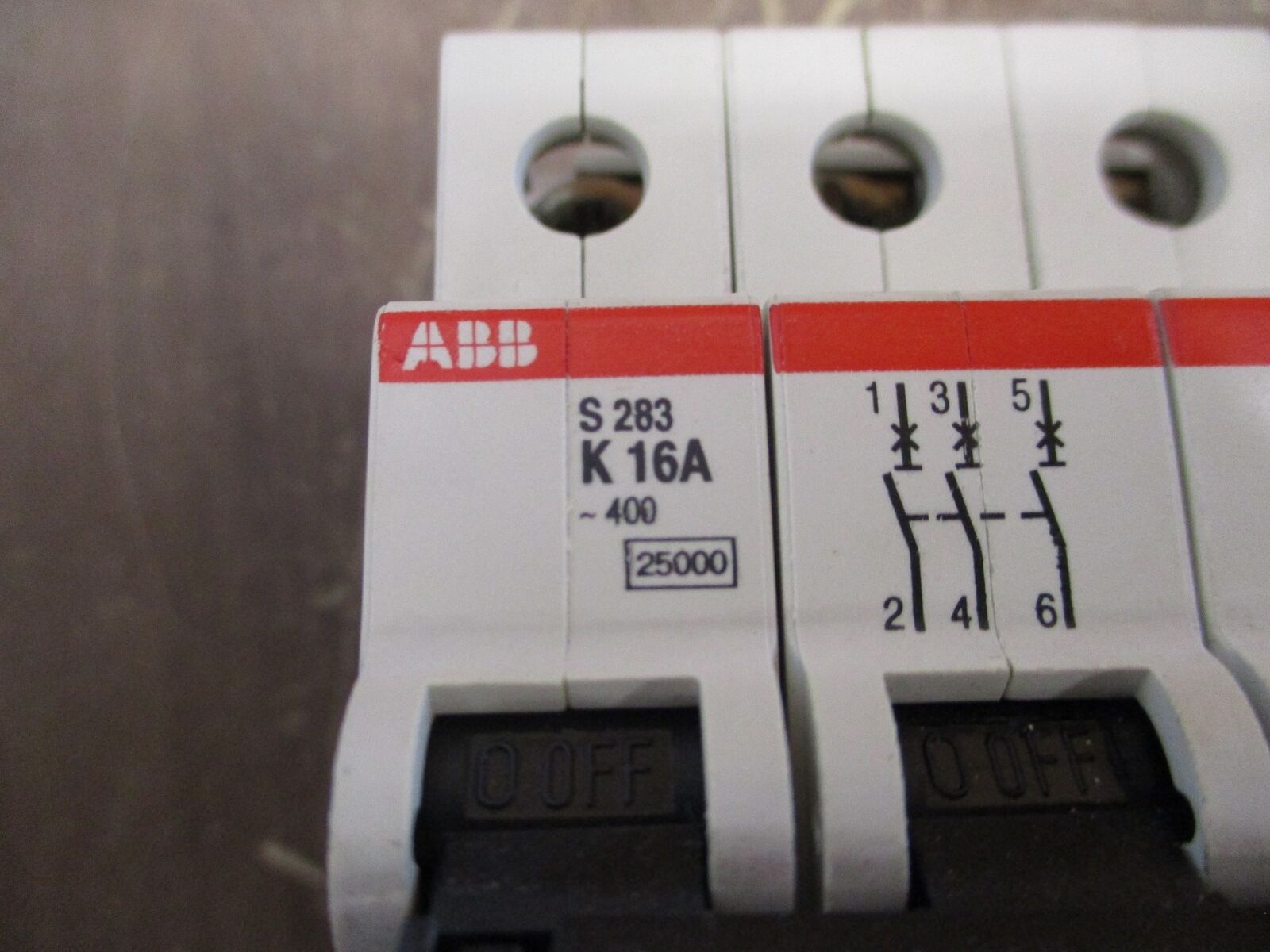 ABB Circuit Breaker S 283 K 16A 400V 16A 3P Used