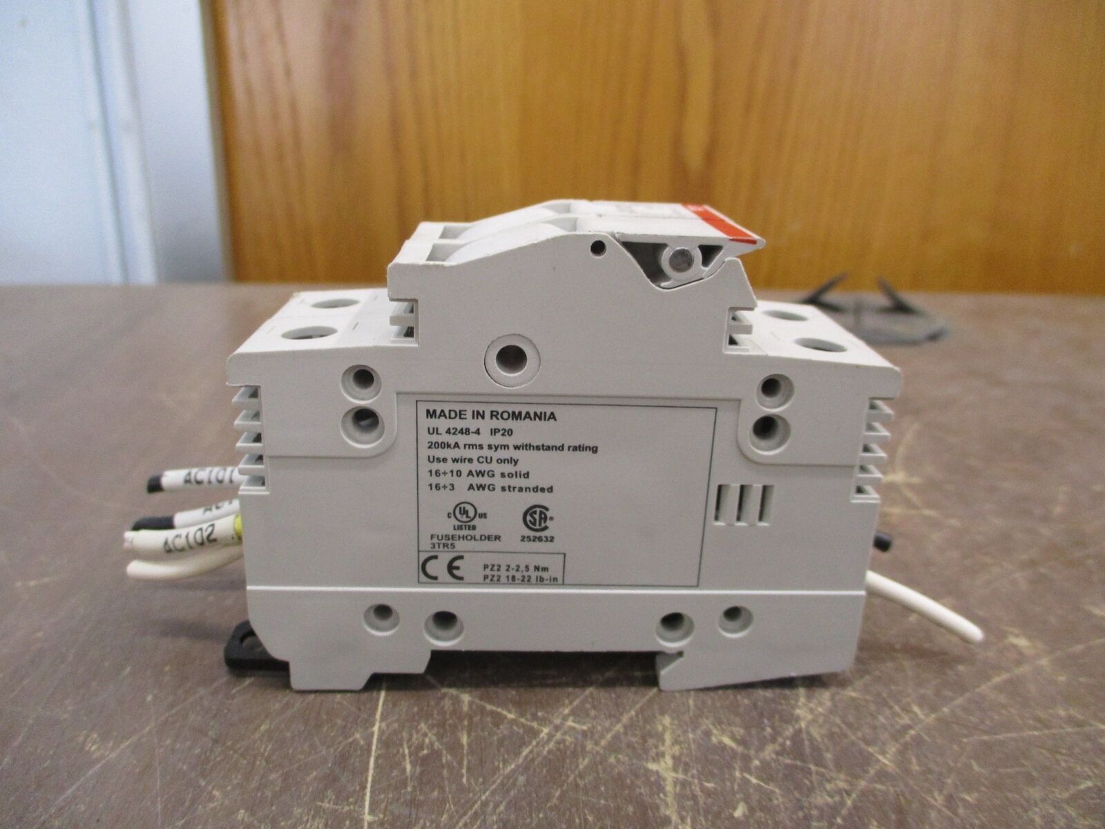 ABB Fuseholder E 91N/30 CC 30A 600V 2P *Lot of 2* Used