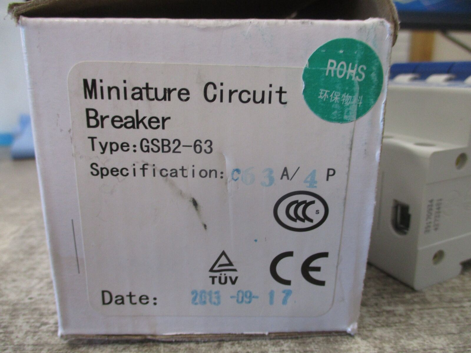 Tianshui 213 Circuit Breaker GSB2 C63 415V 63A 4P New Surplus