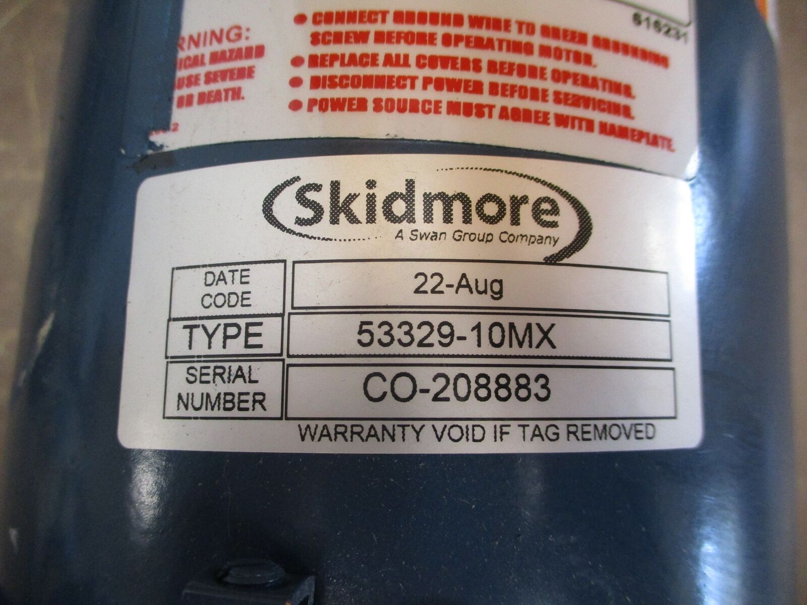 Skidmore Pump 53329-10MX 1/3HP 3450RPM 230/460V 3Ph Used