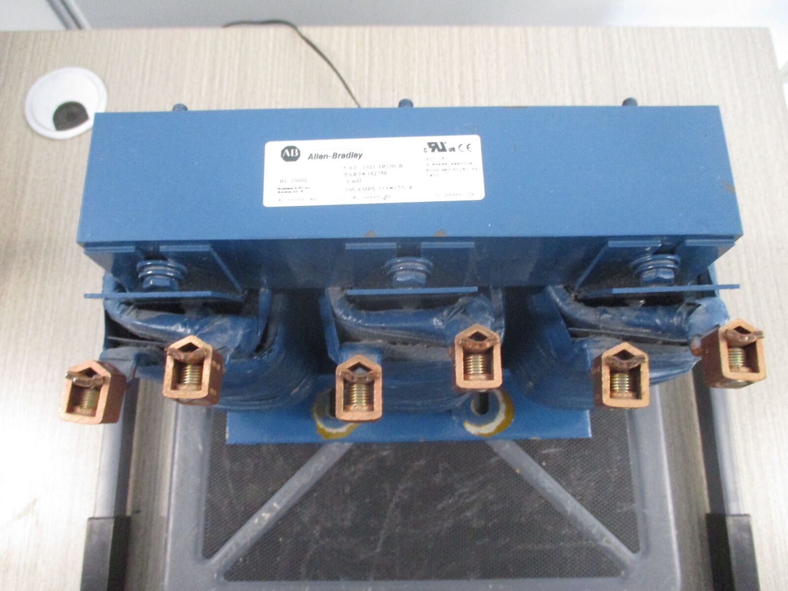 Allen-Bradley 1321-3R100-B 3Ph Reactor 162756 0.3mH 100A 600V 50/60Hz Used