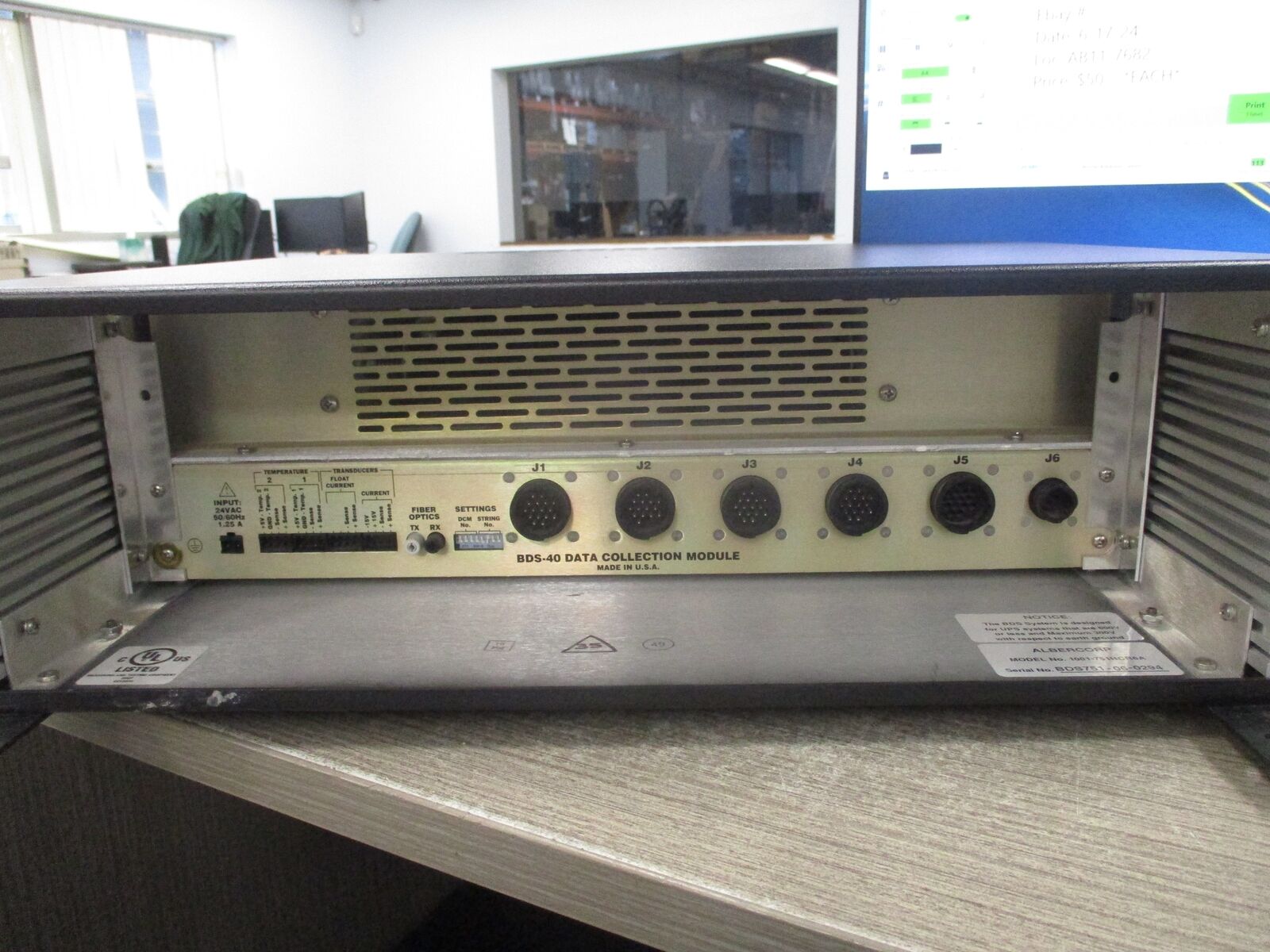 Alber BDS-40 Battery Diagnostic System Unit 1001-751HCR6A Used