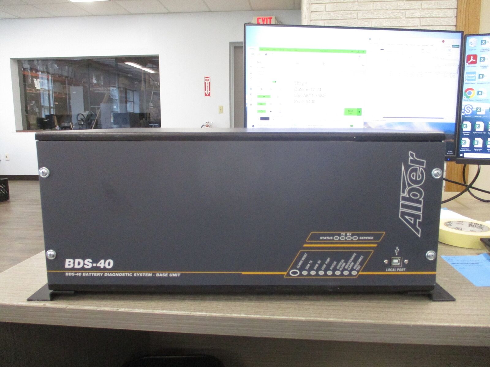 Alber BDS-40 Battery Diagnostic System Base Unit 1001-750HCR6AB61 Used