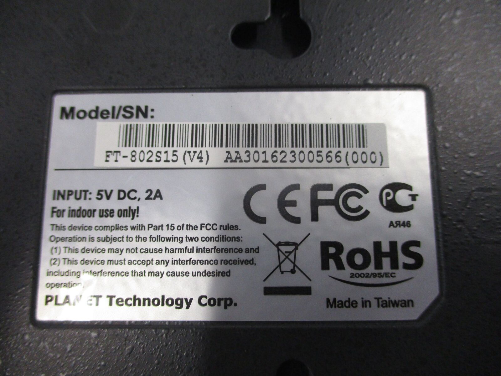 Planet Technology Fast Ethernet Bridge FT-802S15 V4 10/100 Base-TX to 100 Base-F