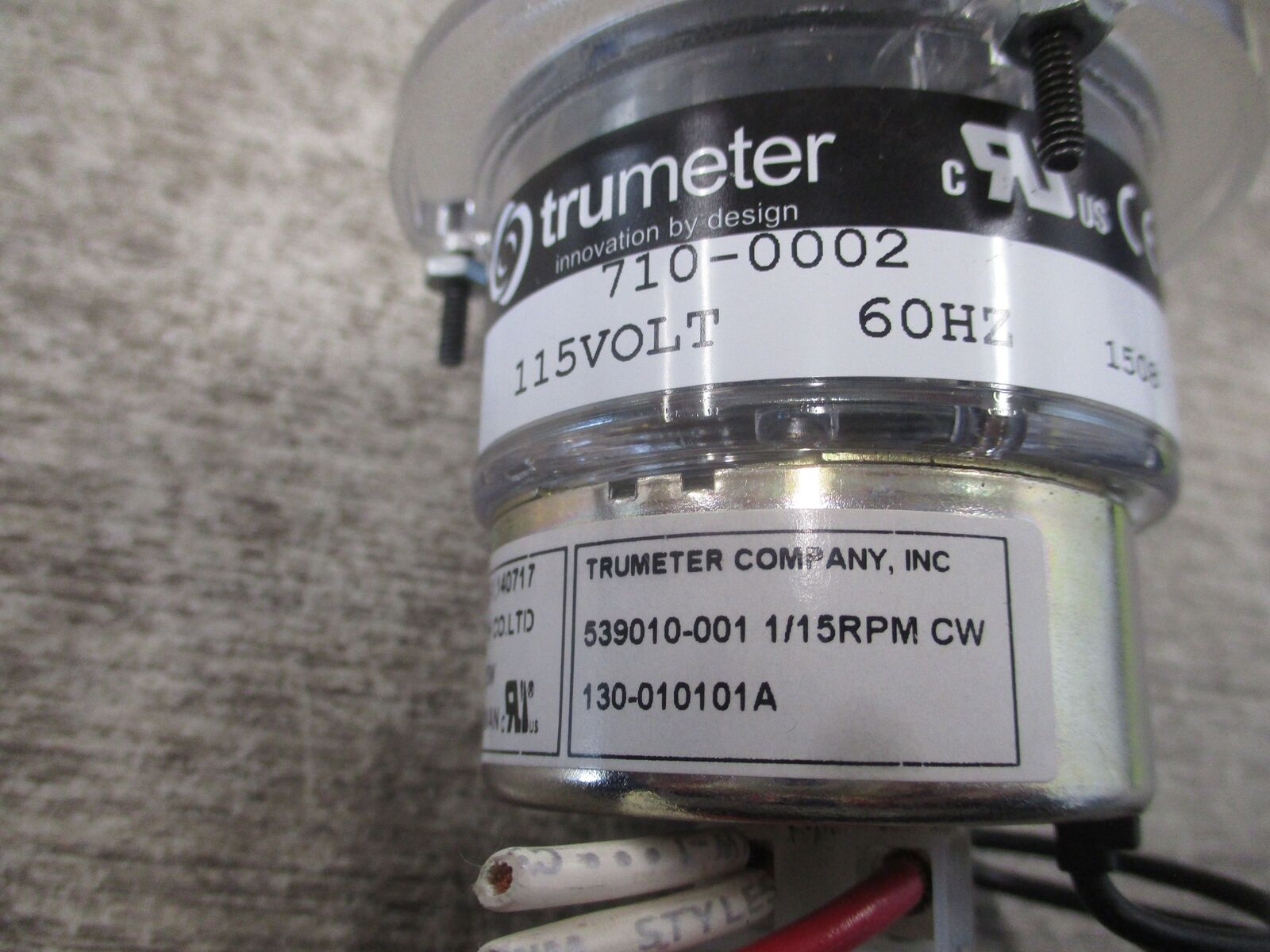 Trumeter Hour Meter 710-0002 115V 60Hz Used