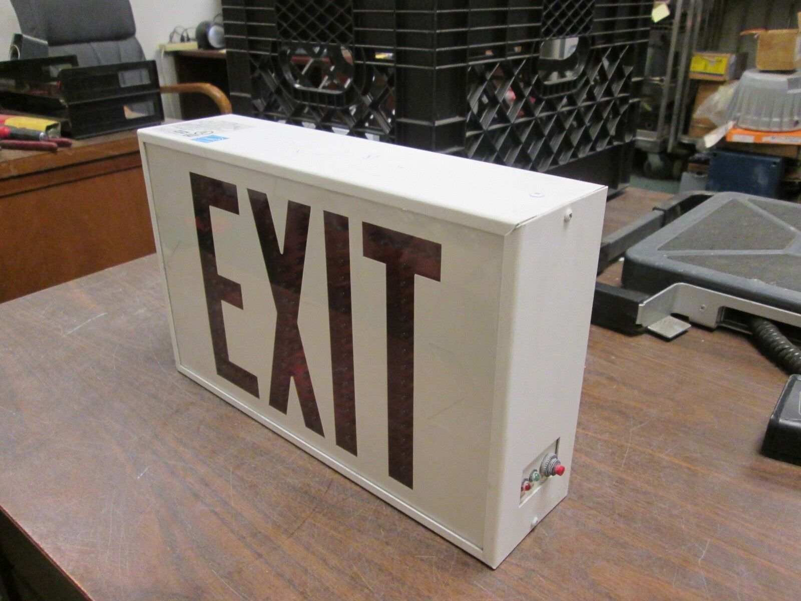 Hubbell Duallite Exit Sign LED1EM 120/277V 60Hz Used