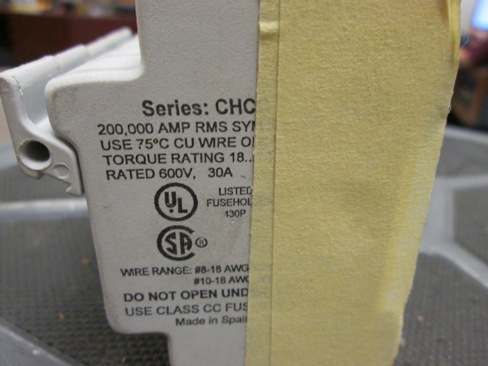 Bussmann Fuse Holder CHCC1DI 30A 600V **Lot of 5**