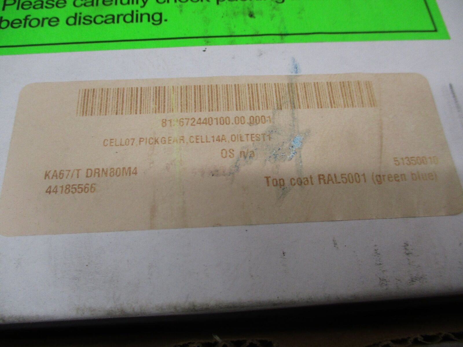 Sew-Eurodrive Gearmotor Mount KA67/T DRN80M4 New Surplus