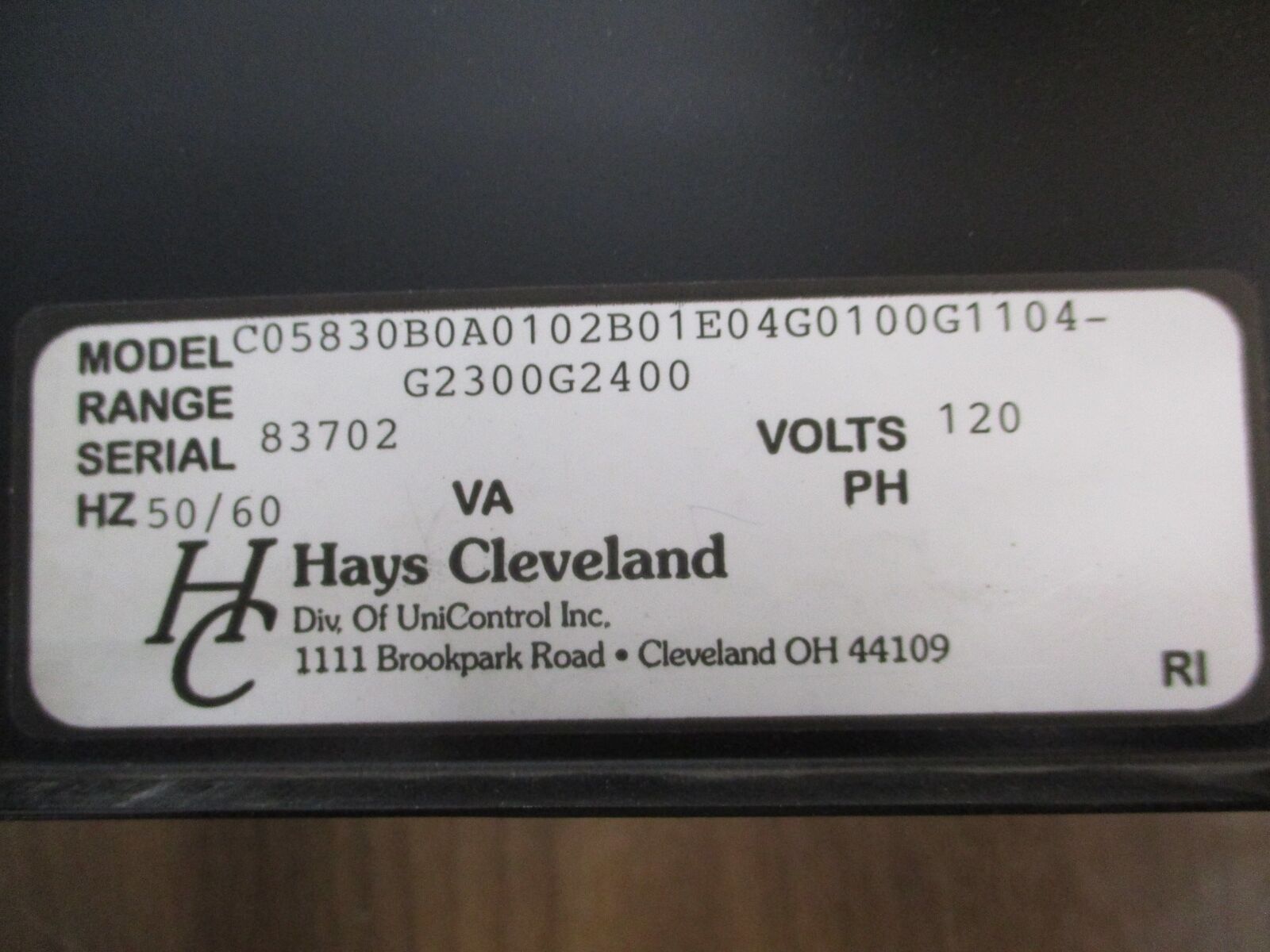 Hays Cleveland Compact Micro IV5830 Boiler Control 120V 50/60Hz Used