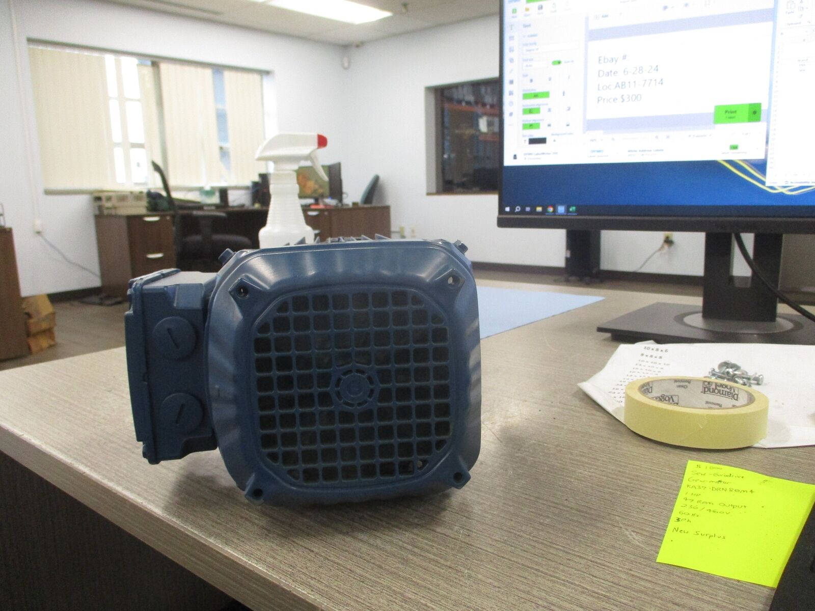 Sew Eurodrive Gear Motor KA37 DRN80M4 1HP 49RPM Output 230/460V 60Hz 3Ph