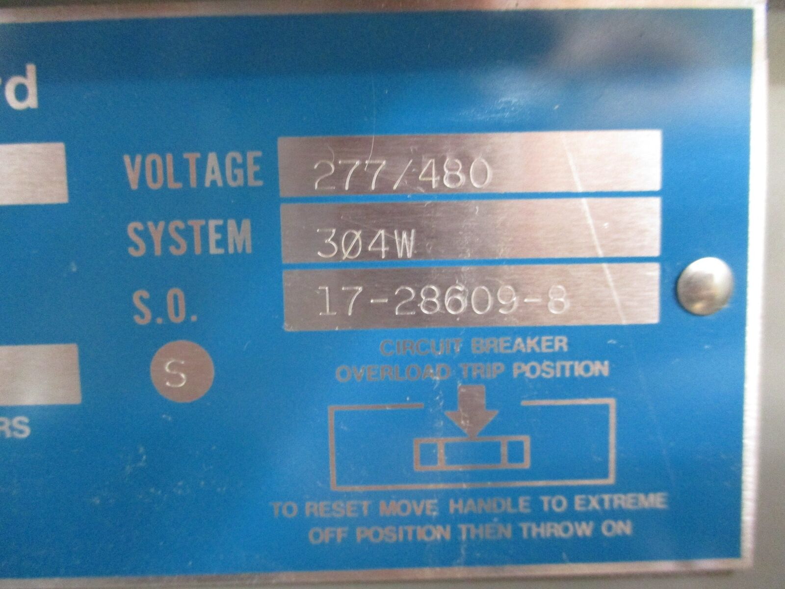 ITE Main Lug Breaker Panel NHB 100A Max 277/480V 3Ph 4W 18-Slot Used