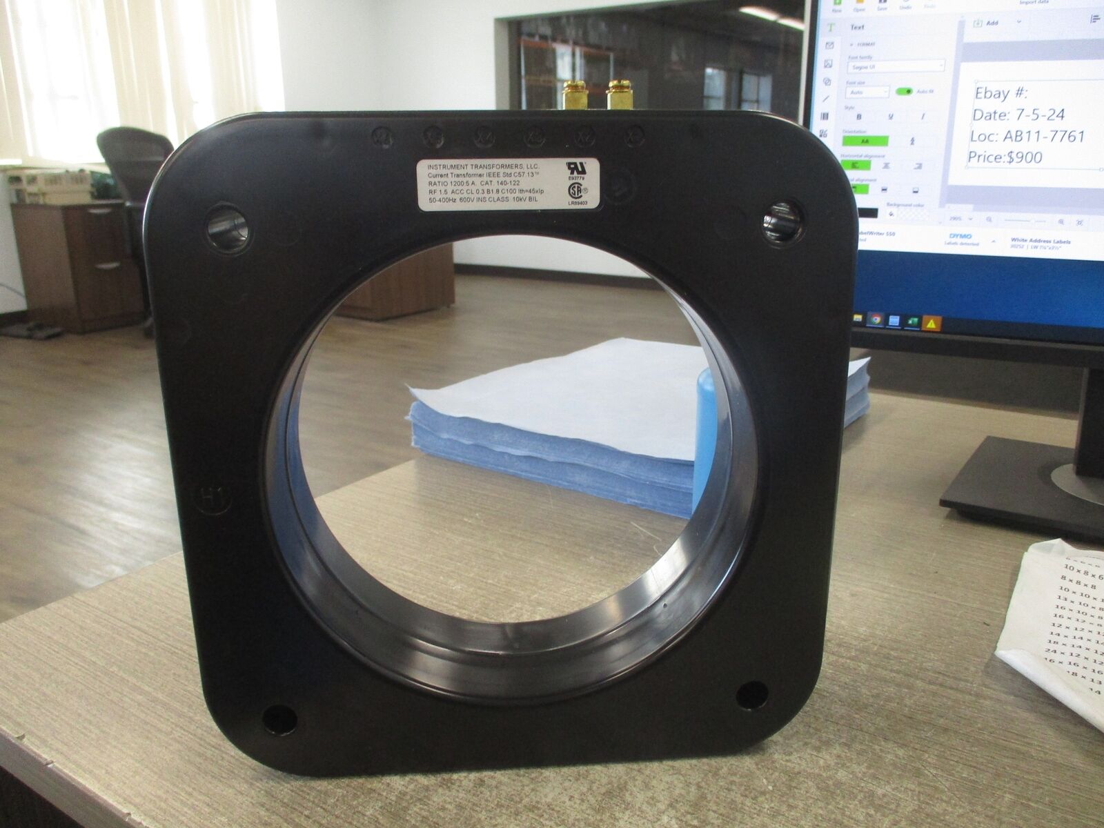 Instrument Transformers Current Transformer 140-122 Ratio 1200:5A 600V New Surpl