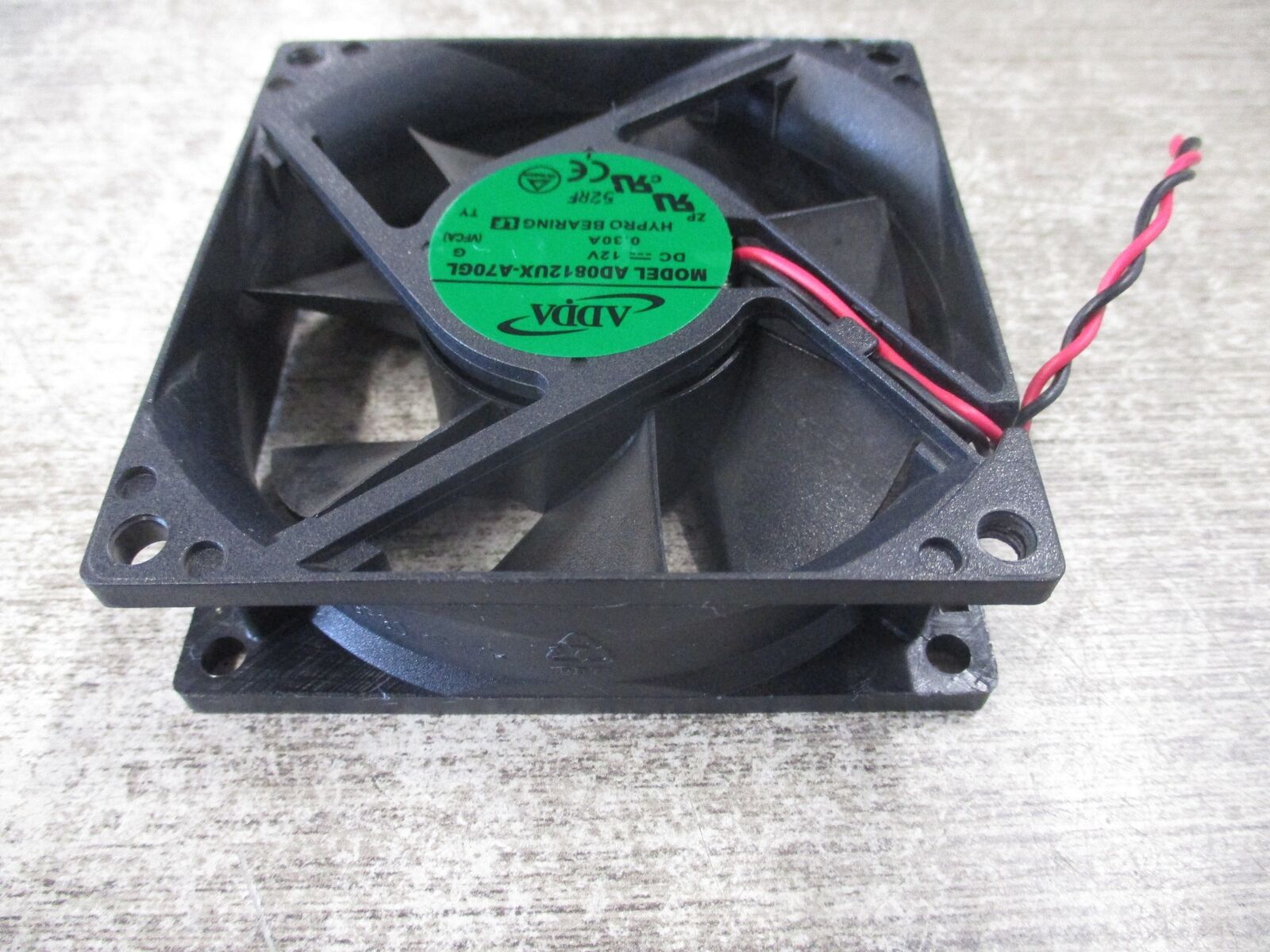 ADDA Axial Fan AD0812UX-A70GL 12VDC 0.3A Used