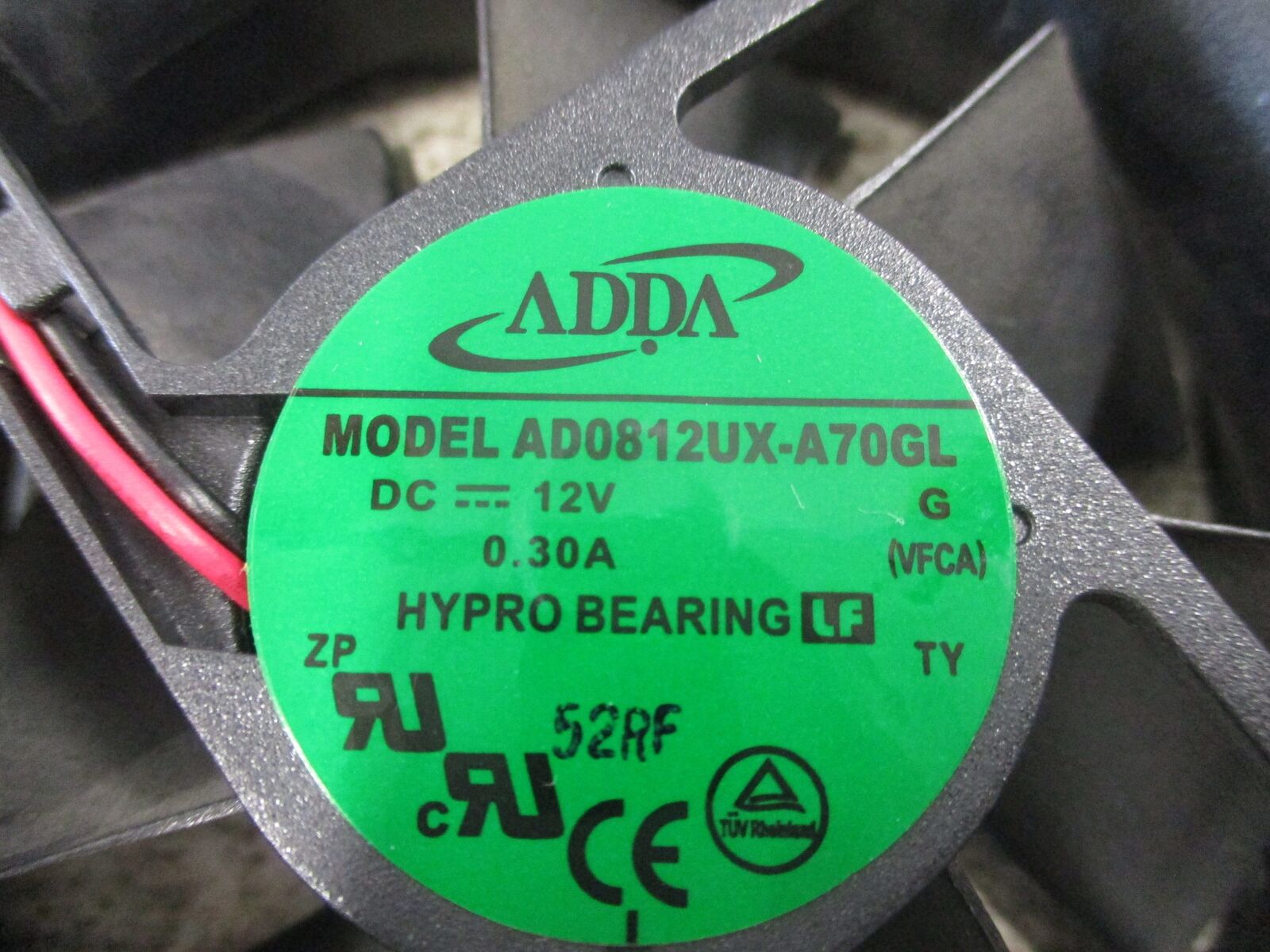 ADDA Axial Fan AD0812UX-A70GL 12VDC 0.3A Used