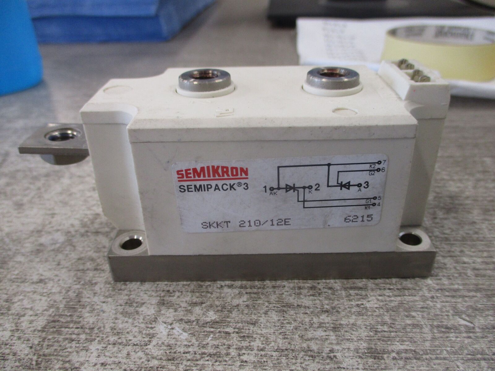 Semikron Semi Pack 3 Thyristor Module SKKT 210/12E Used