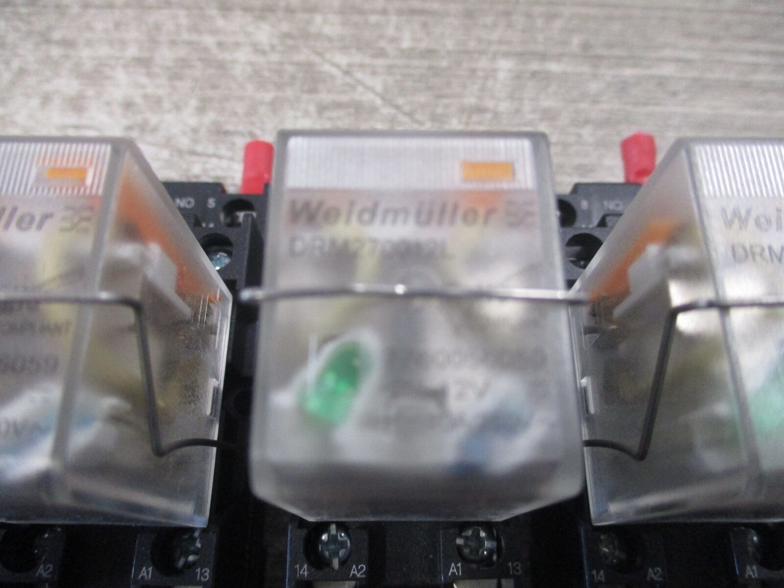 Weidmuller Relay DRM270012L 12DVC Coil W/Base * Lot of 4 * Used