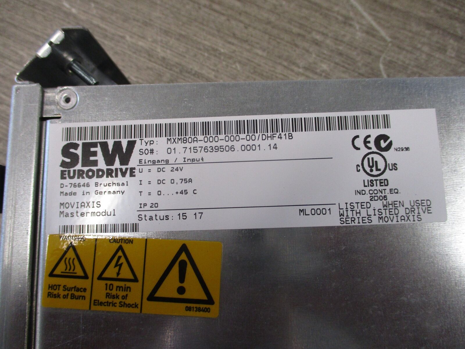 Sew-Eurodrive Moviaxis Servo Drive Master Module MXM80A-000-000-00/DHF41B