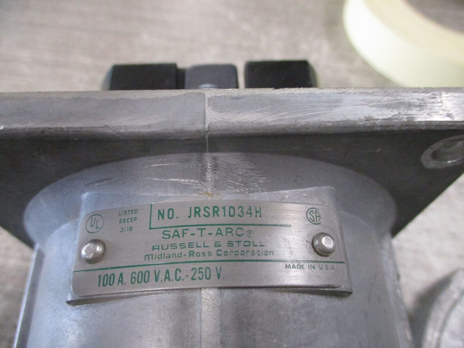 Russell Receptacle JRSR1034H 100A 600V 3P 4W Used