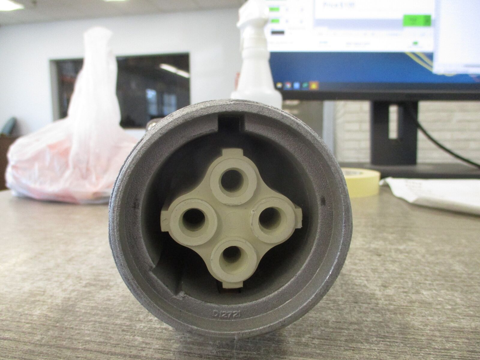 Russellstoll Receptacle W/Base 7428-78 60A 600V * Conduit End * Used