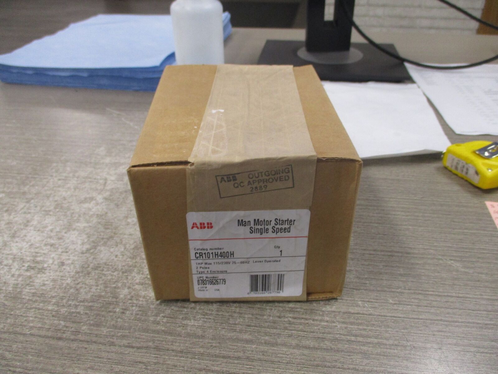 ABB Manual Starter CR101H400H 115/230V 25-60Hz 1Ph 2P Type 4 Enclosure New-Surpl