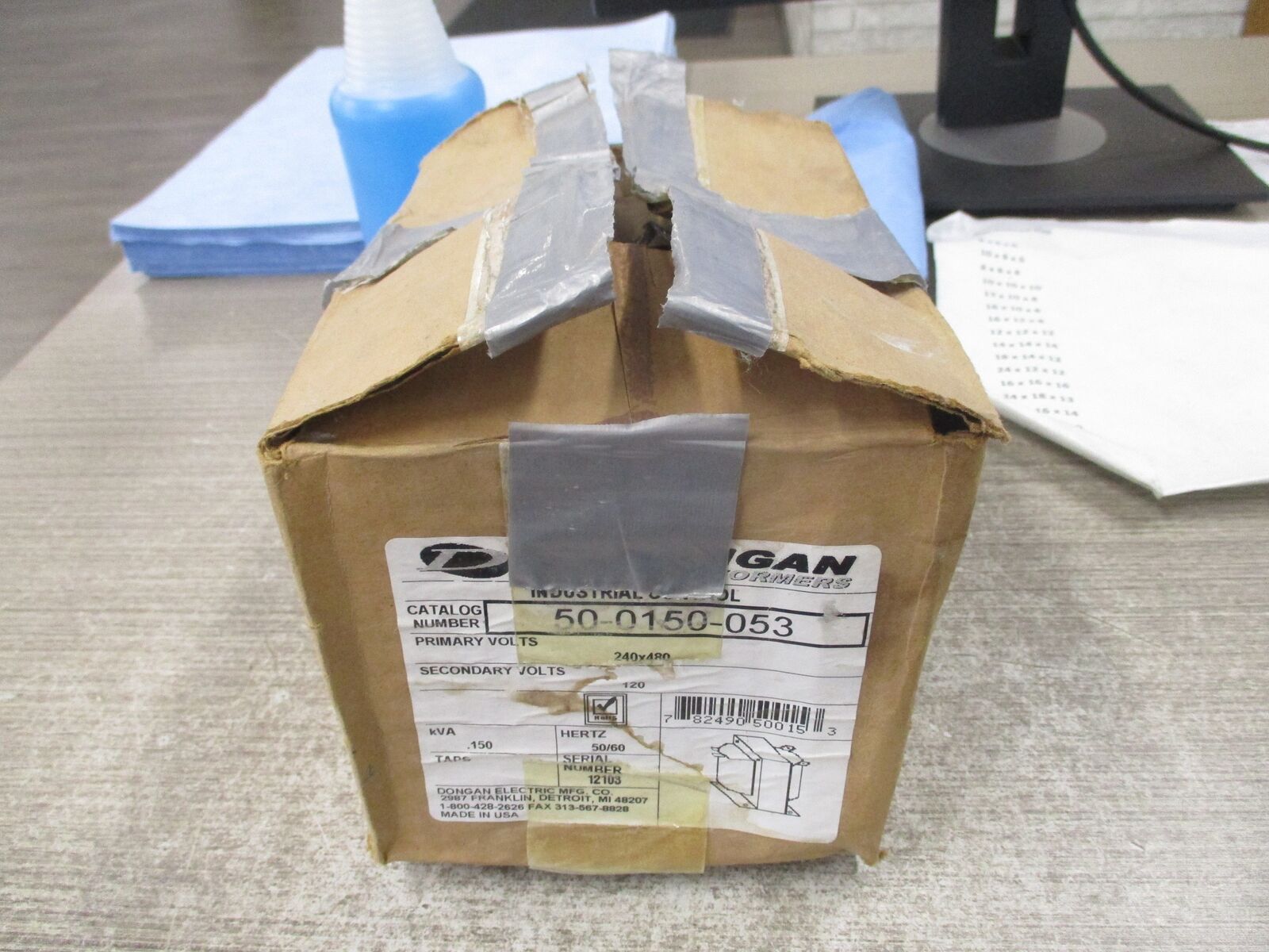 Dongan Control Transformer 50-0150-053 0.150kVA Pri:240/480V Sec:120V 50/60Hz Ne