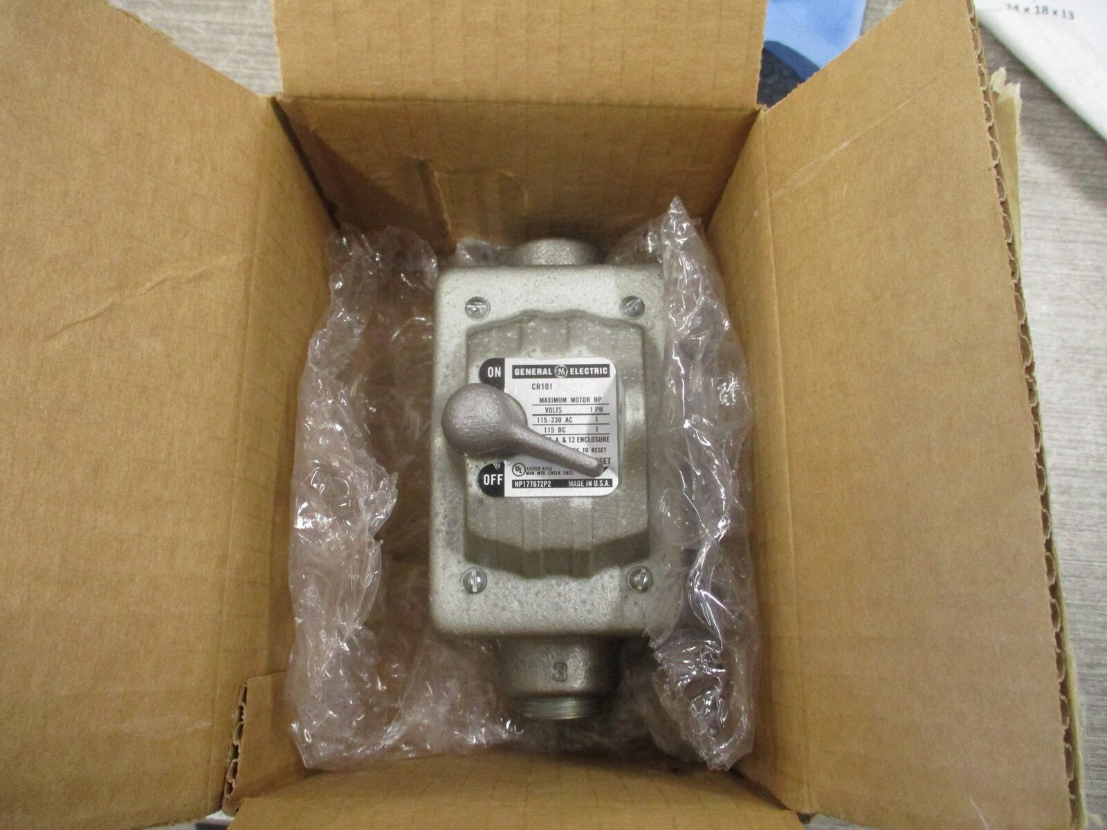 ABB Manual Starter CR101Y400H 115/230V 25-60Hz 1Ph 1P Type 4 Enclosure New Surpl