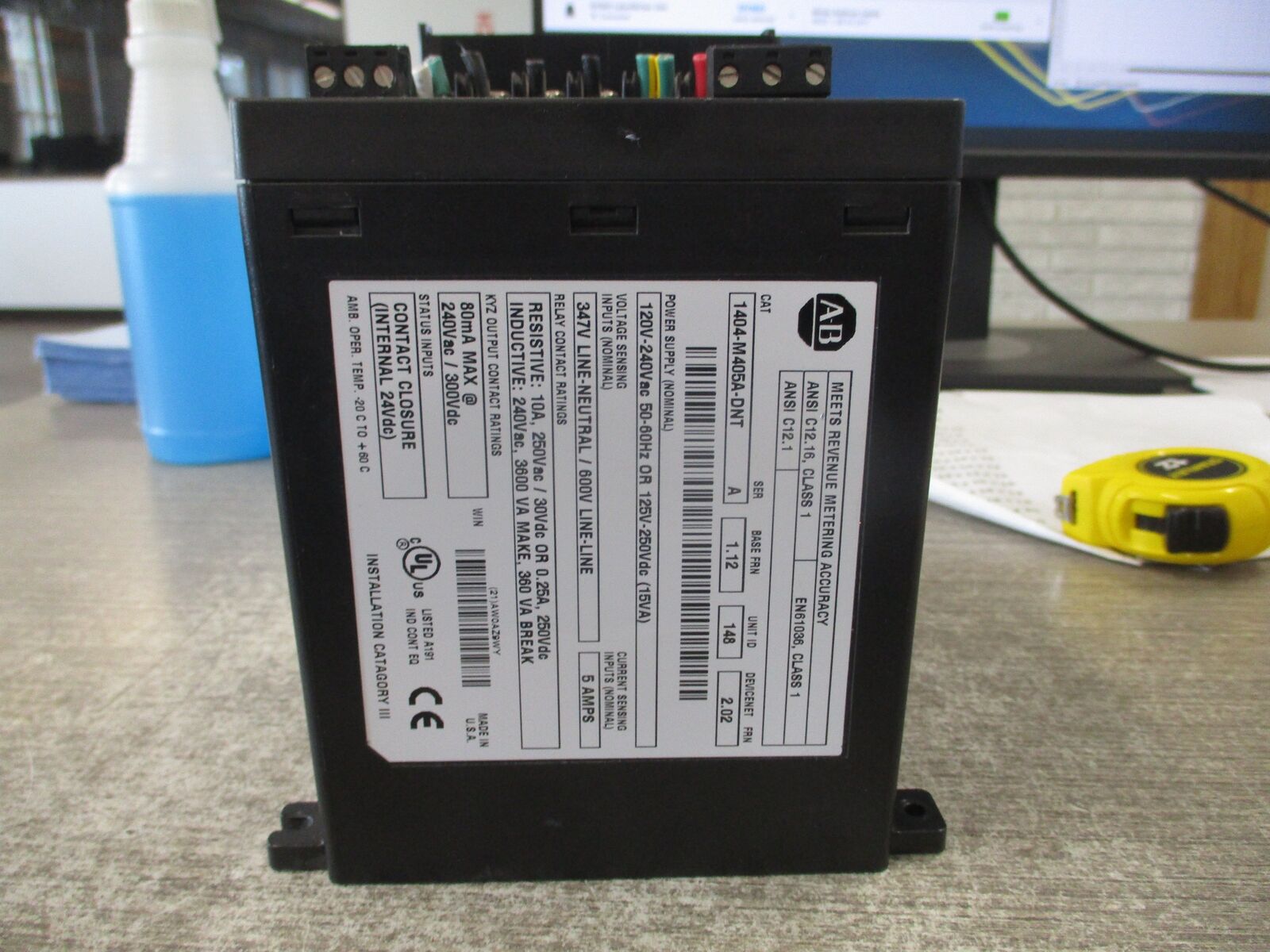 Allen-Bradley Powermonitor 3000 Power Monitor 1404-M405A-DNT Ser. A Base FRN: 1.