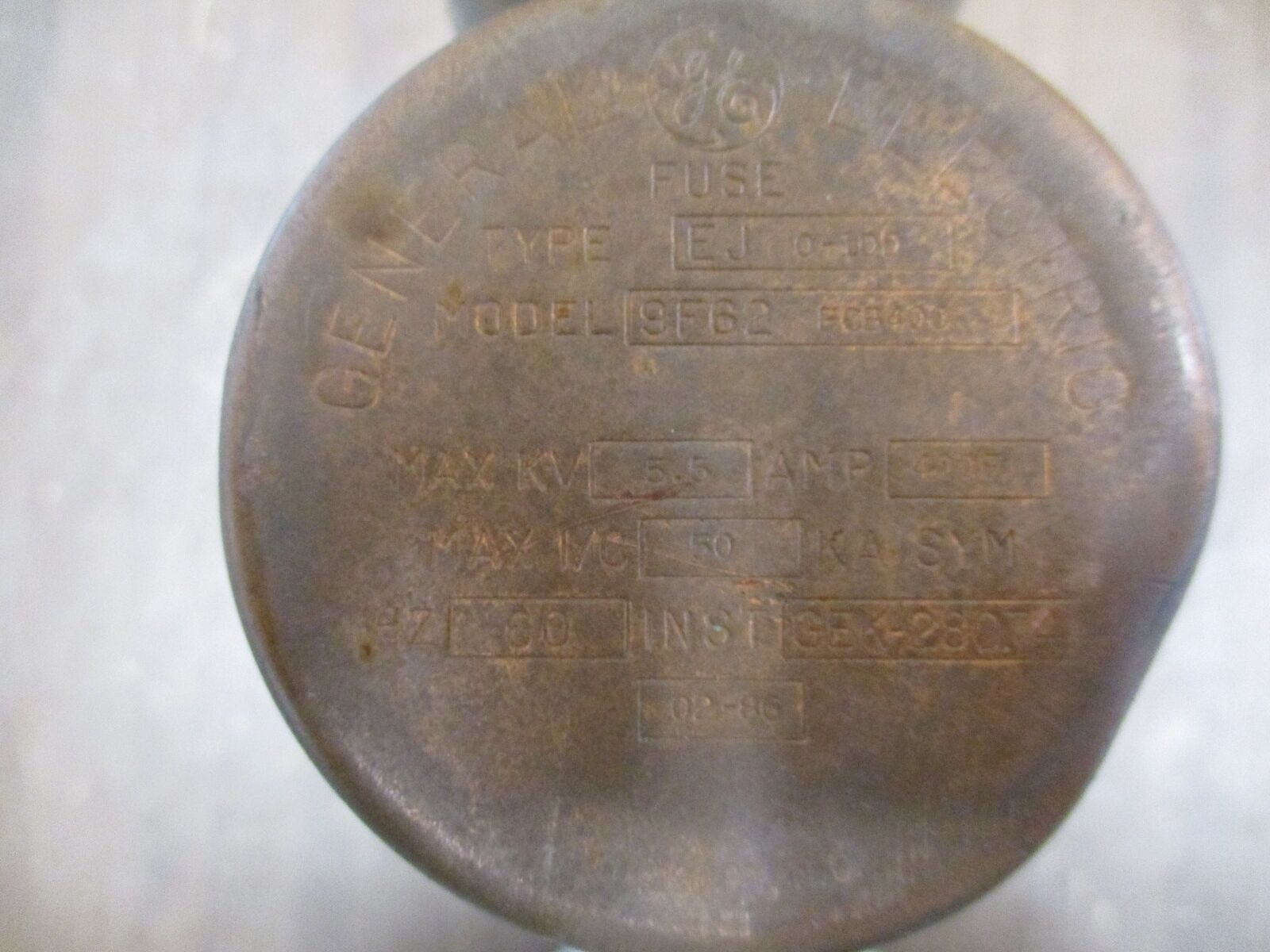 GE Type EJ 0-1DD Fuse 9F62 FCB400 5.5kV 400E 60Hz Used
