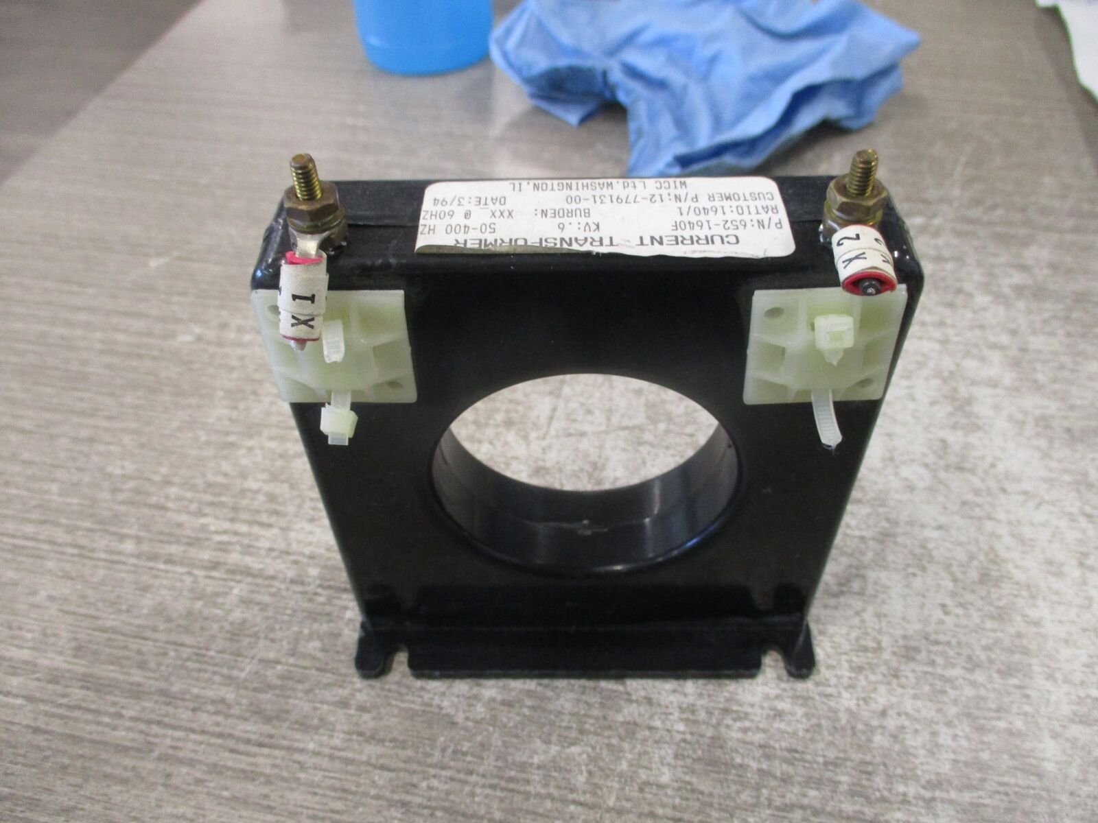 WICC Current Transformer 652-1640F Ratio 1640:1A 600V 50-400Hz * Broken Foot * U