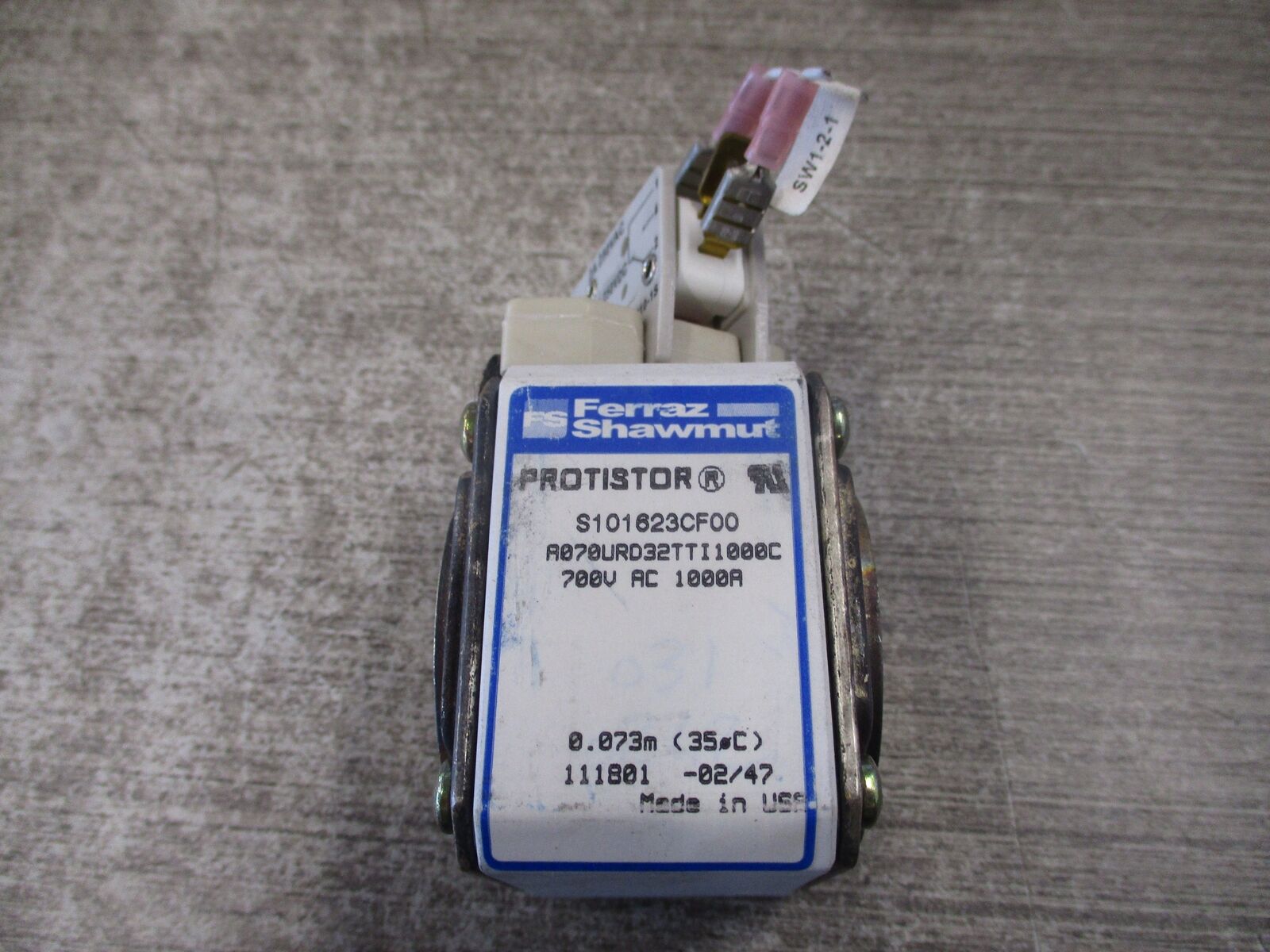 Ferraz Shawmut Protistor Fuse S101623CF00 1000A 700V Used