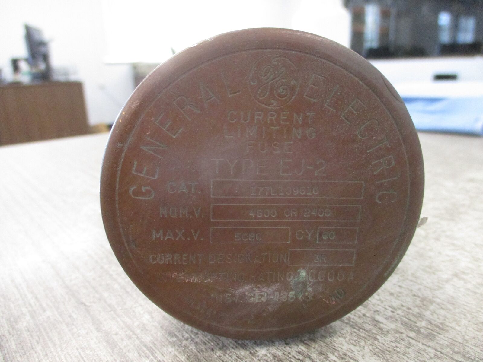 GE Type EJ-2 Fuse 177L109G16 3R 4800/2400V 60Hz Used