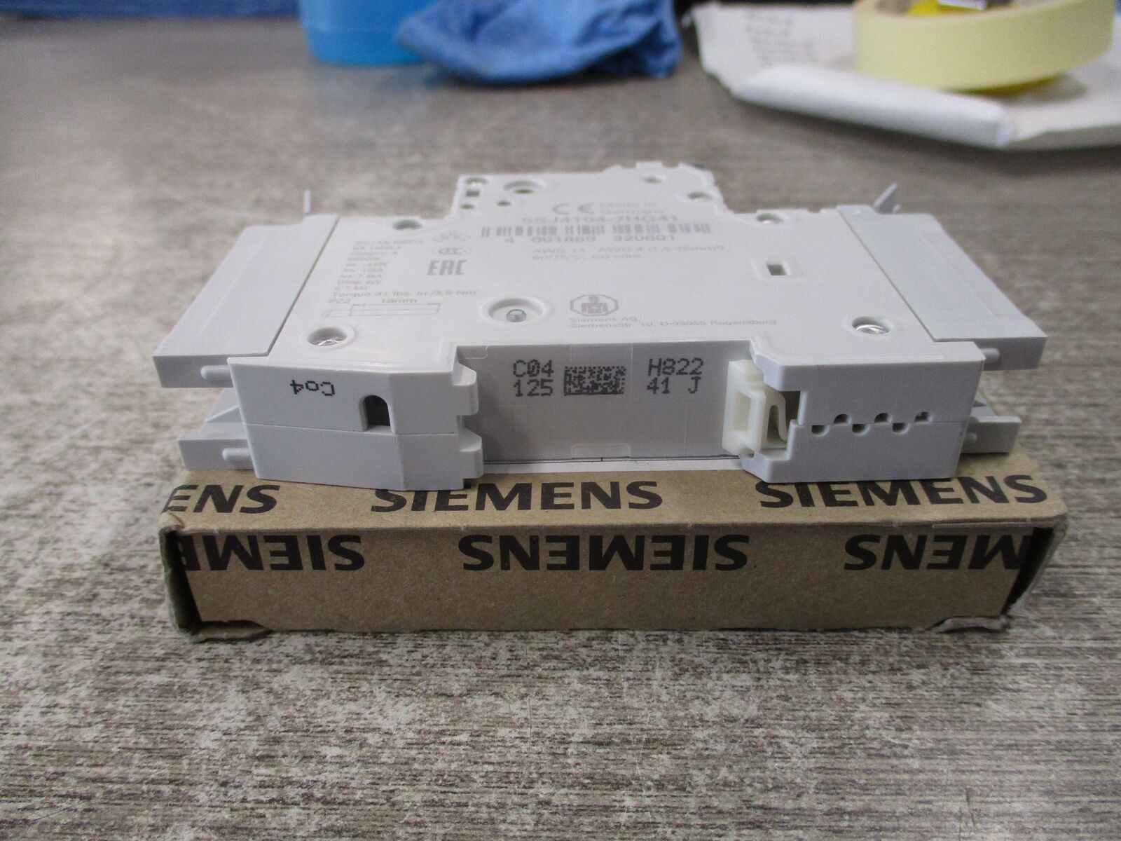 Siemens Circuit Breaker 5SJ4104-7HG41 4A 240V 1P New Surplus