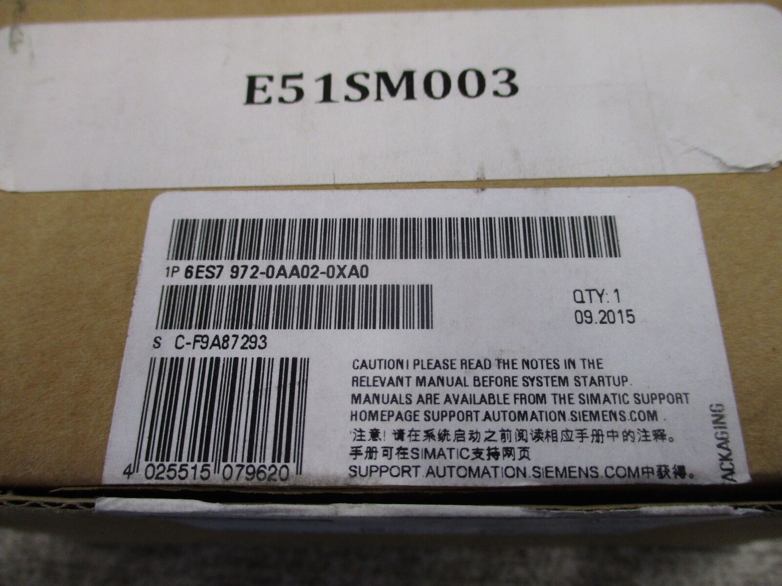 Siemens Simatic ET200 Repeater 6ES7 972-0AA02-0XA0 RS 485 New Surplus