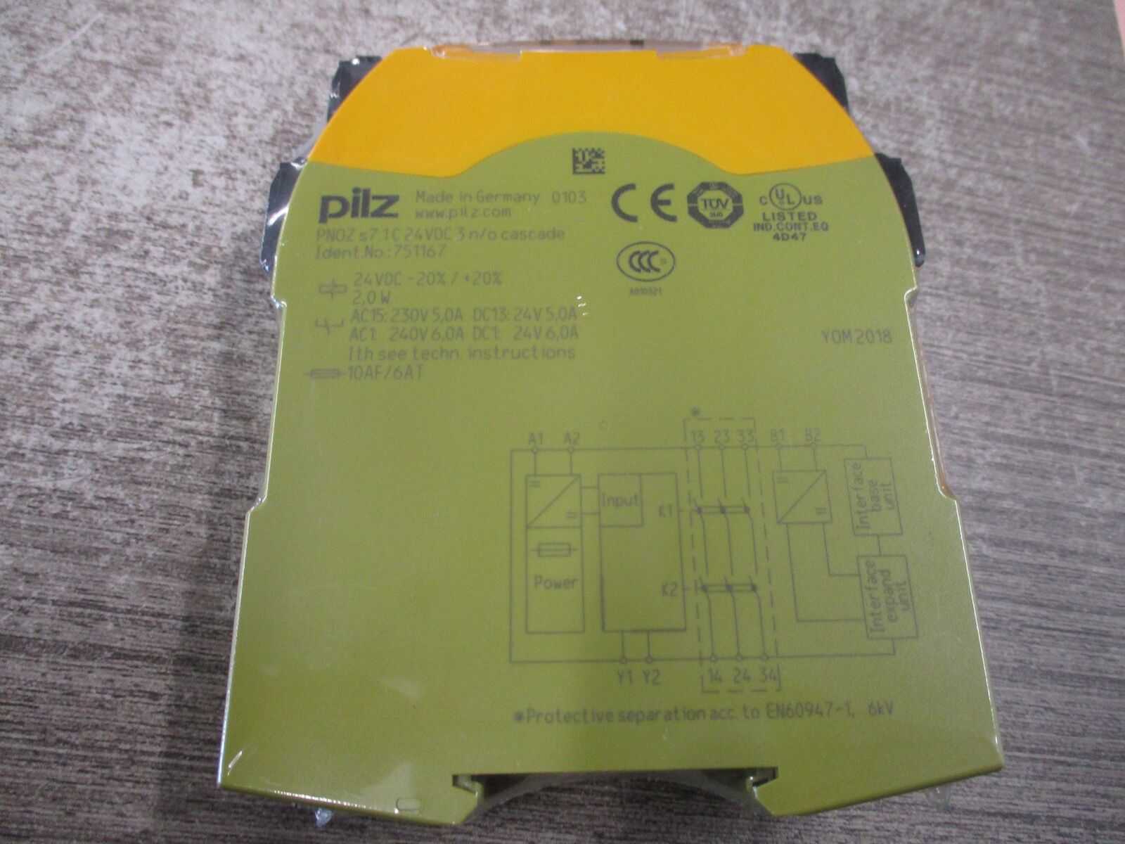 Pilz Contact Expansion Module 751167 PNOZ s7.1C 24VDC 3n/o Cascade * No Box * Ne