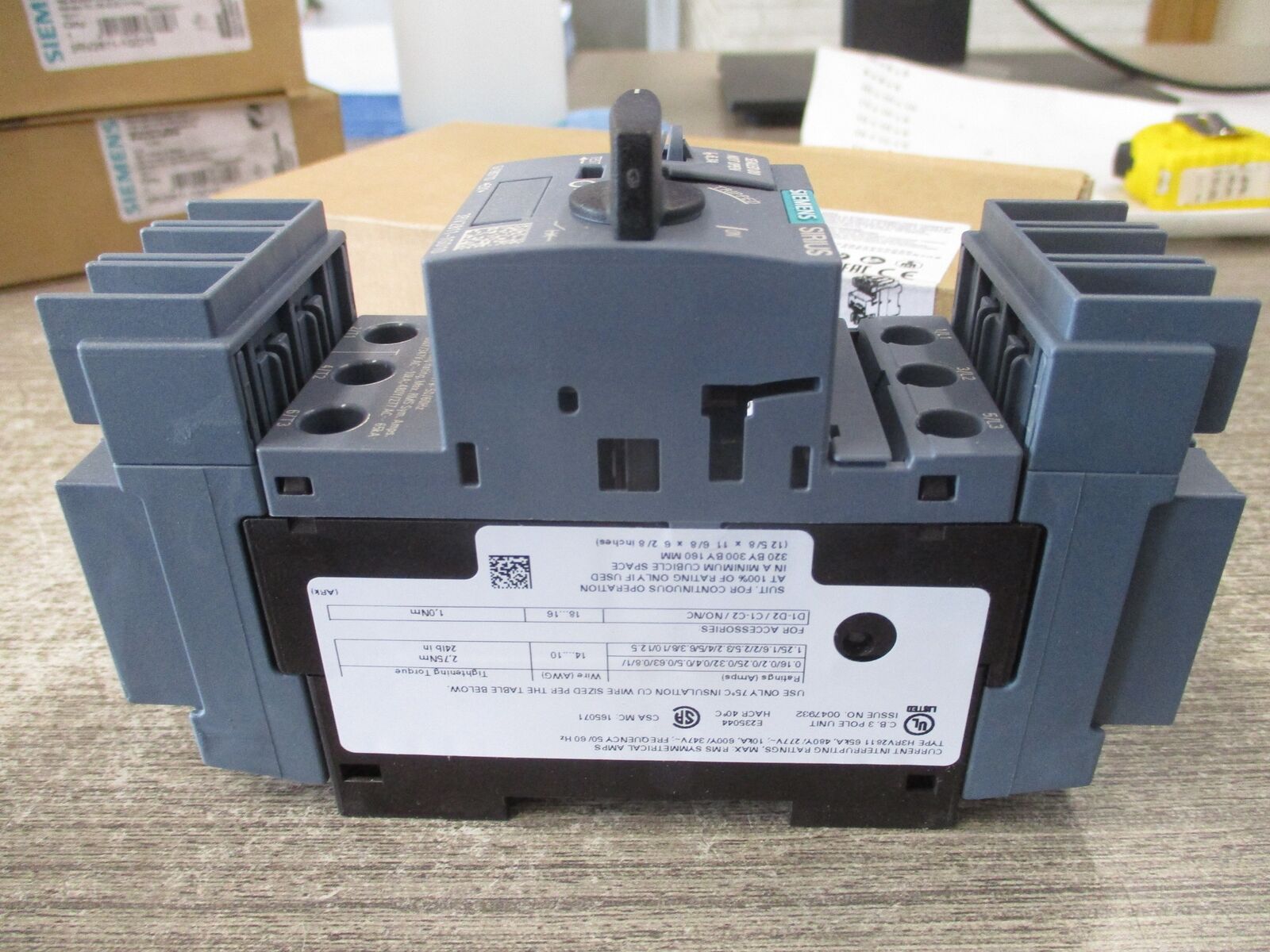 Siemens Circuit Breaker 3RV2811-1GD10 6.3A New Surplus