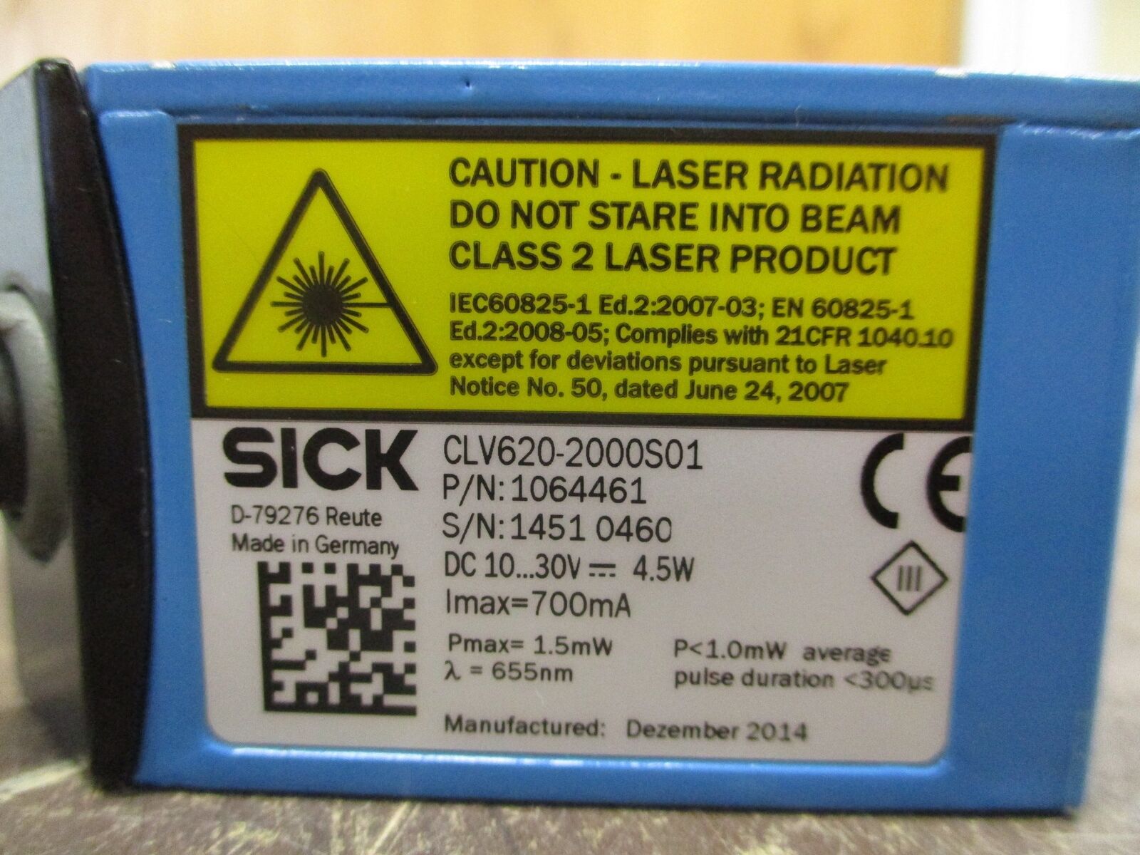 Sick Barcode Scanner SLV620-2000S01 Used