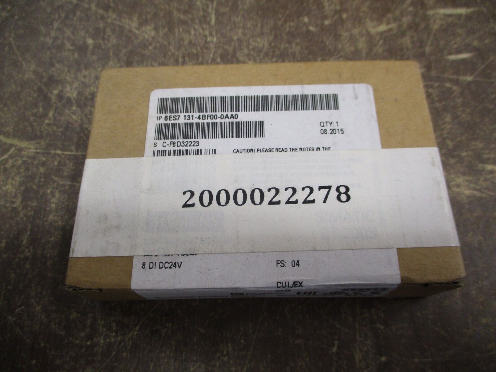 Siemens Simatic ET 200S Digital Input Module 6ES7 131-4BF00-0AA0 8x DI 24VDC