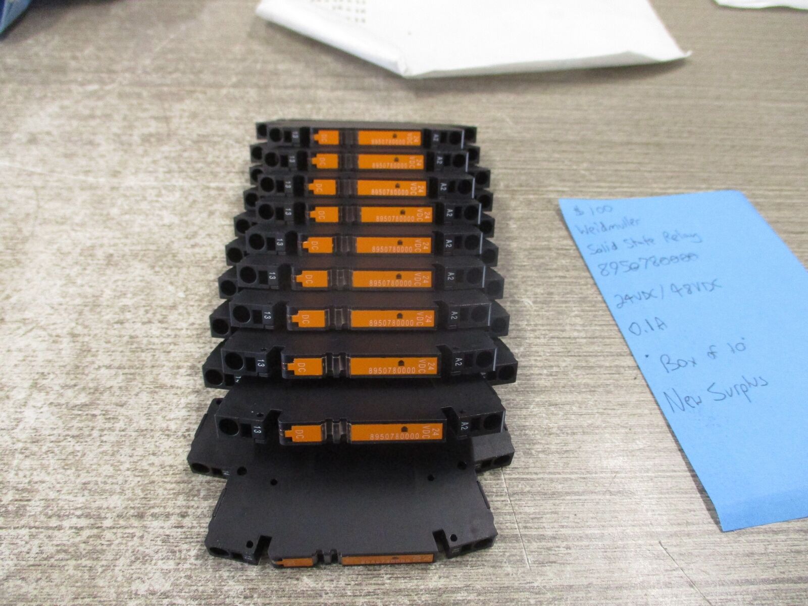 Weidmuller Solid State Relay 8950780000 24VDC/48VDC 0,1A * Box of 10 * New Surpl