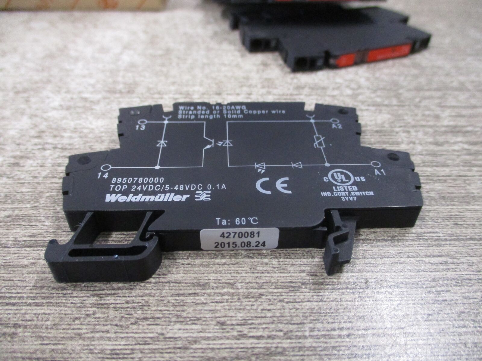 Weidmuller Solid State Relay 8950780000 24/48VDC 0.1A * Box of 6 * New Surplus
