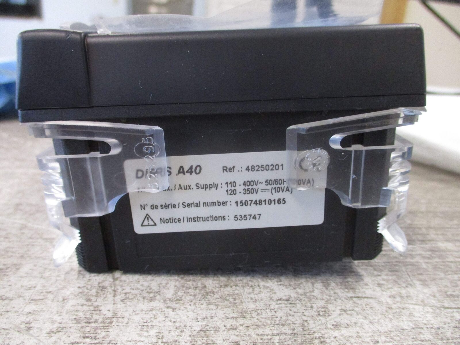 Socomec DIRIS A40 Multifunction Meter 48250201 * (4) Mounting Brackets * Used
