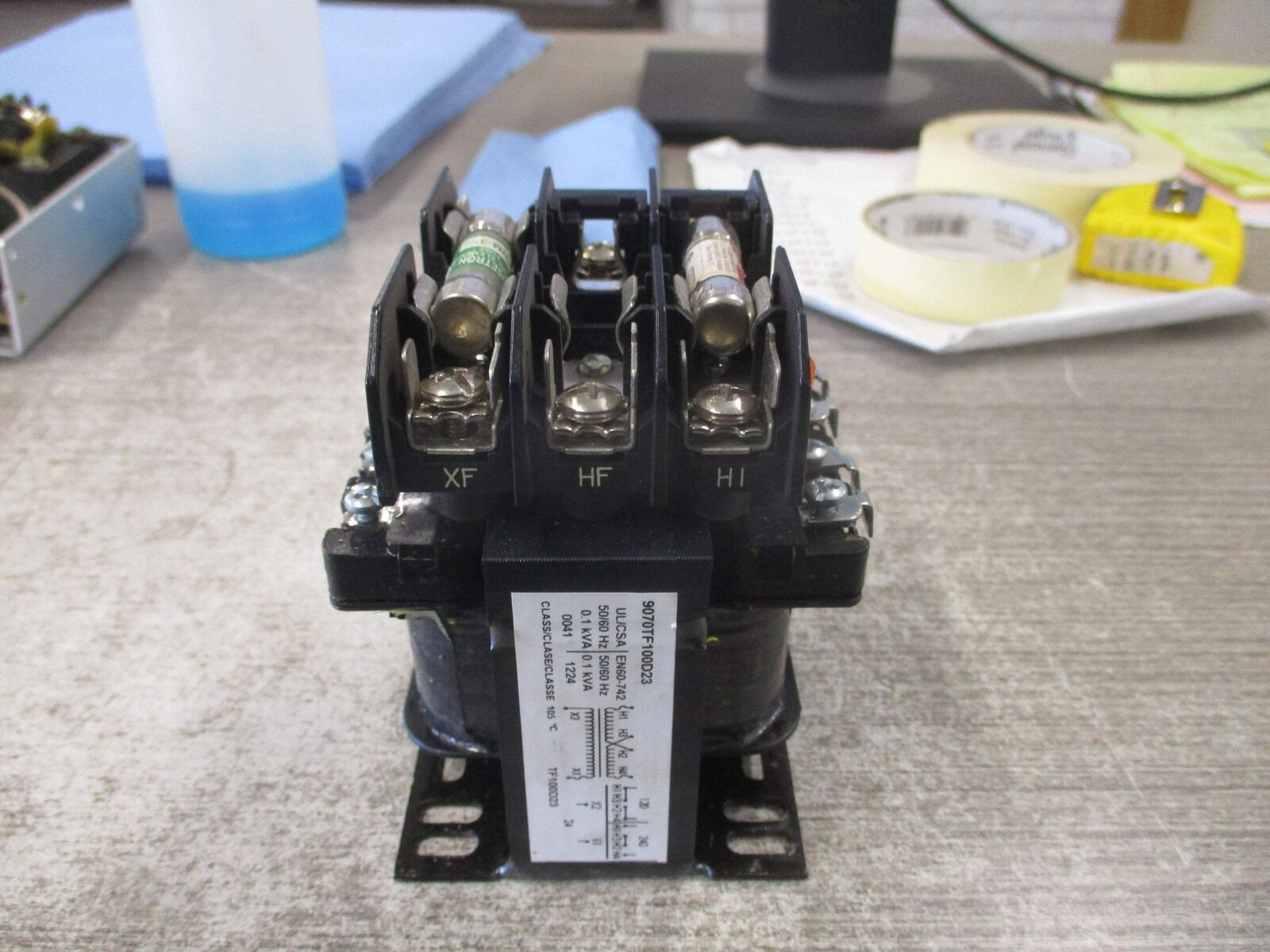 Square D Transformer 9070TF100D23 0.1kVA Pri: 120/240V Sec. 24V 50/60Hz Used