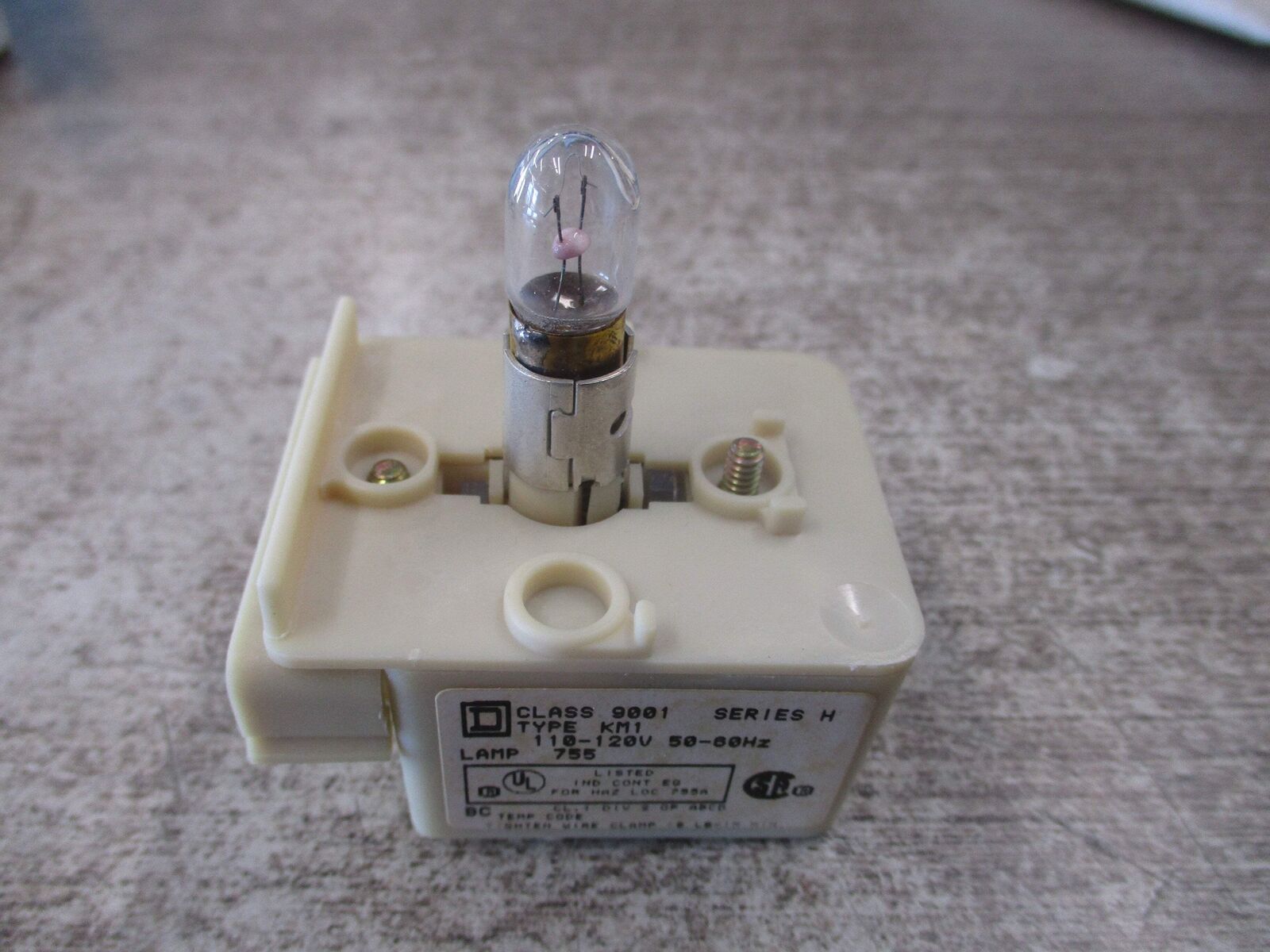 Square D FingerSafe Light Module 9001KM1 Ser. H Transformer Type New Surplus