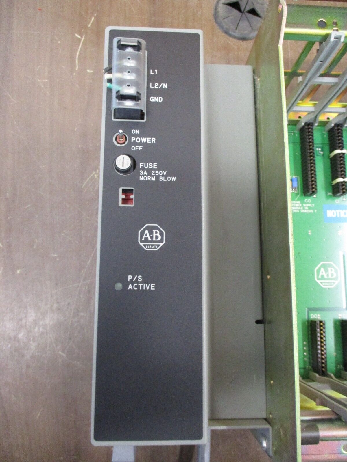 Allen-Bradley I/O Chassis w/ Power Supply 1771-A2B / 1771-P7 Ser. B 8-Slot Used