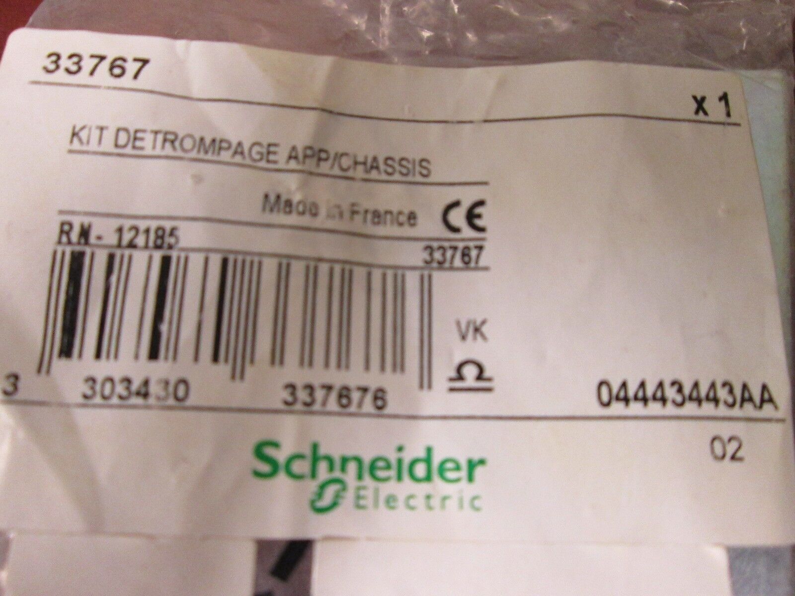 Schneider Electric Kit Detrompage App/Chassis 33767 New Surplus