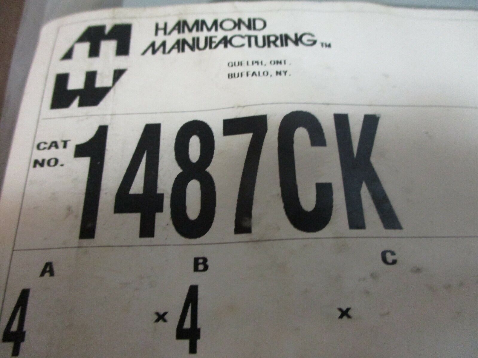 Pull Wireway Box Connector 1487CK Size: 4"x4" Nema/EEMAC12 New Surplus