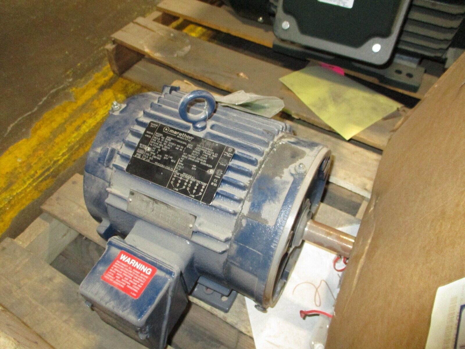 Marathon Severe Duty Motor E468 2HP 1200RPM 230/460V 6/3A 60Hz 3Ph *No Key* Used