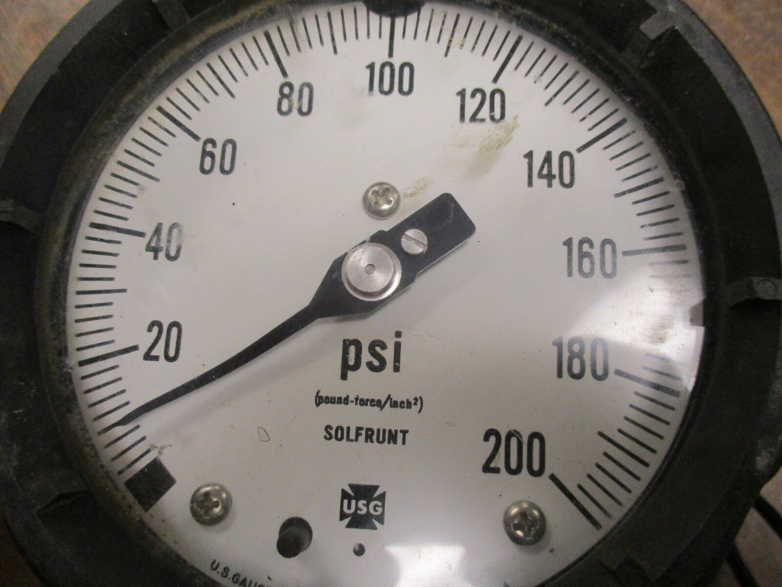 USG PSI Gauge TTR-301 0-200 PSI Range Used